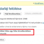 Képfeltöltés hiba Képfeltöltés hiba